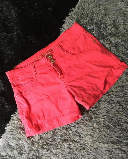 Pink Denim Shorts