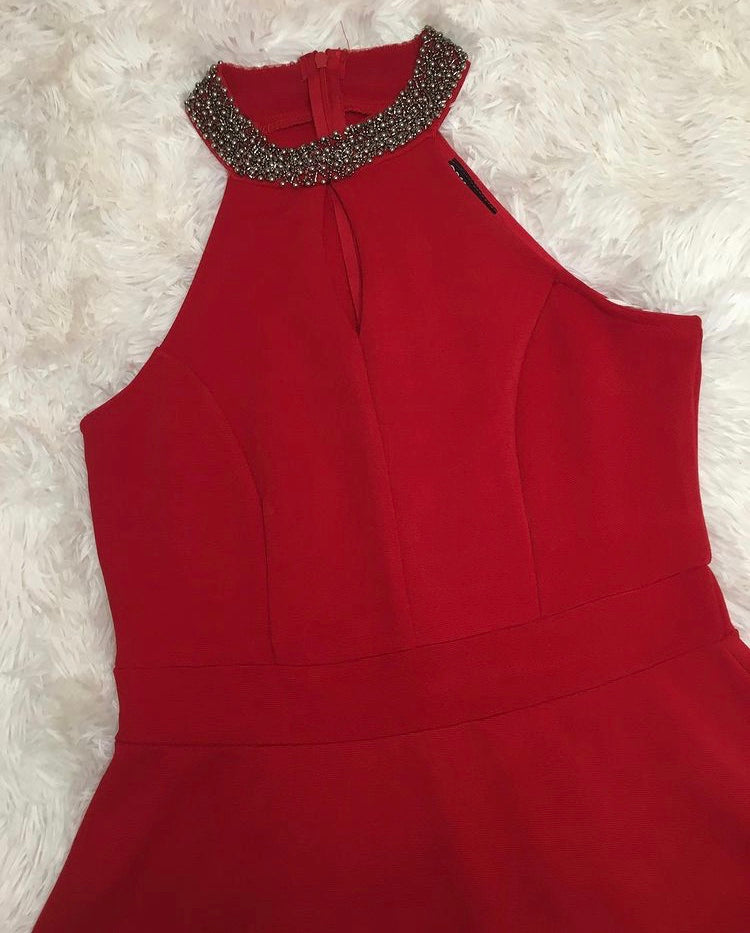 Red Flared Dress