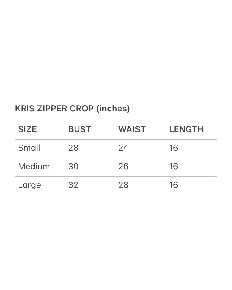 Kris Zipper Crop