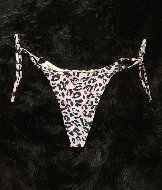 Purple Leopard Print Bikini Bottoms