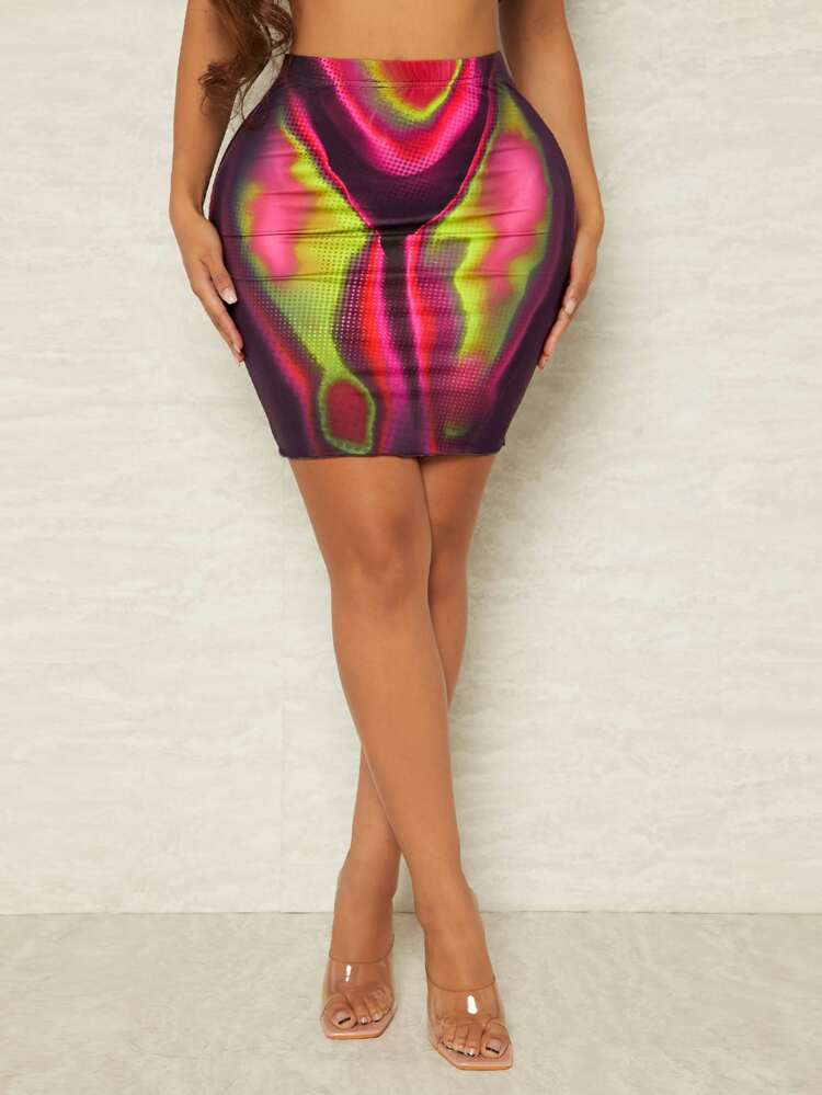 Body Heat Print Skirt