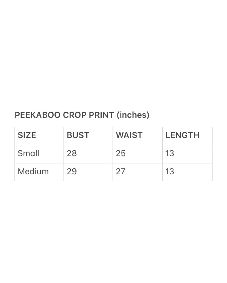 Peekaboo Crop Print